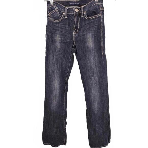 Rock & Republic Women's Dark Wash Denim Kasandra Bootcut Jeans Size 6M - Picture 1 of 10